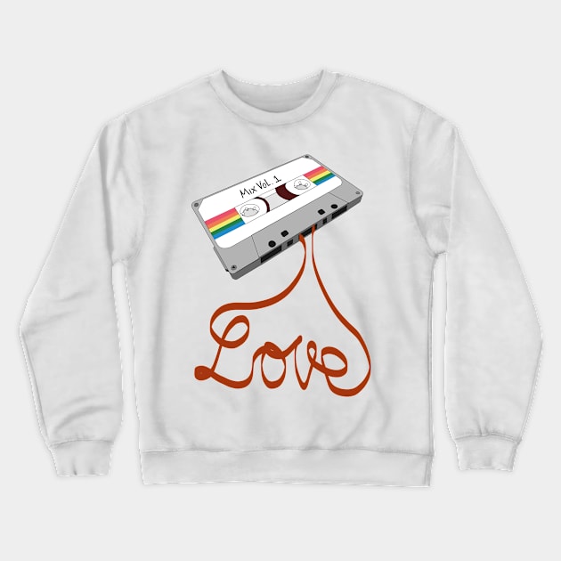 Love Song Casette Crewneck Sweatshirt by denip